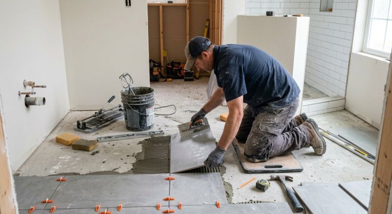 Restroom Floor Replacement in Frederick, MD